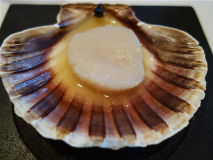 scallop in its own juices
